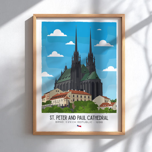 Saint Peter and Paul Cathedral Art - The Brno Petrov Masterpiece Wall Print