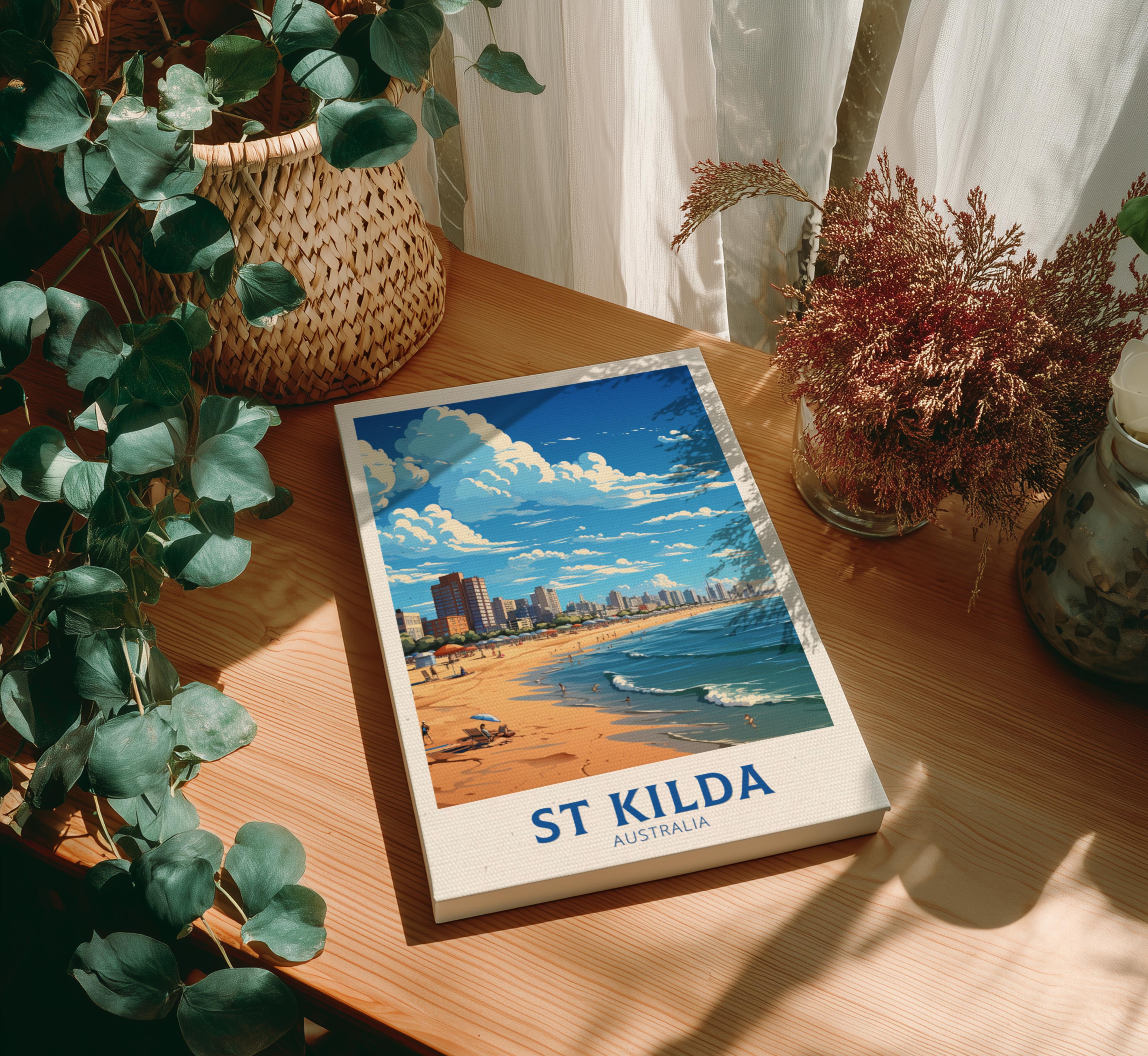 Australia ST KILDA TRAVEL PRINT - WALLART AUSTRALIA