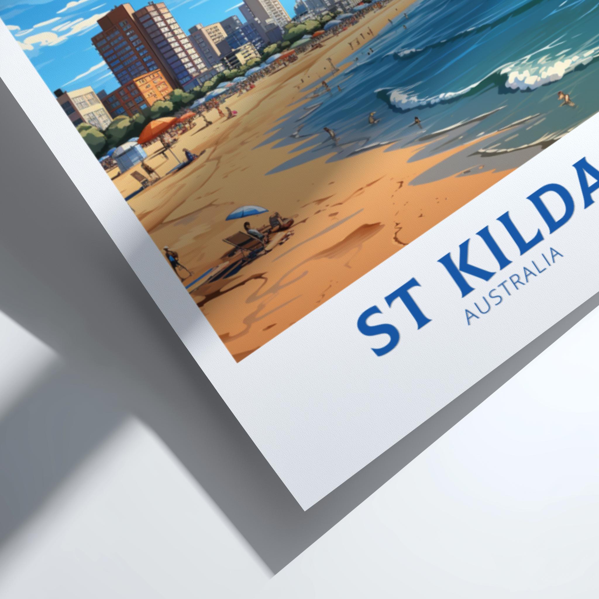 Australia ST KILDA TRAVEL PRINT - WALLART AUSTRALIA