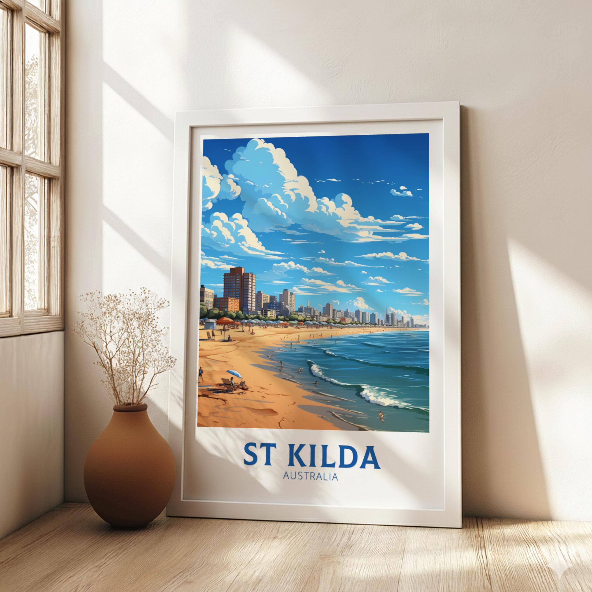 Australia ST KILDA TRAVEL PRINT - WALLART AUSTRALIA