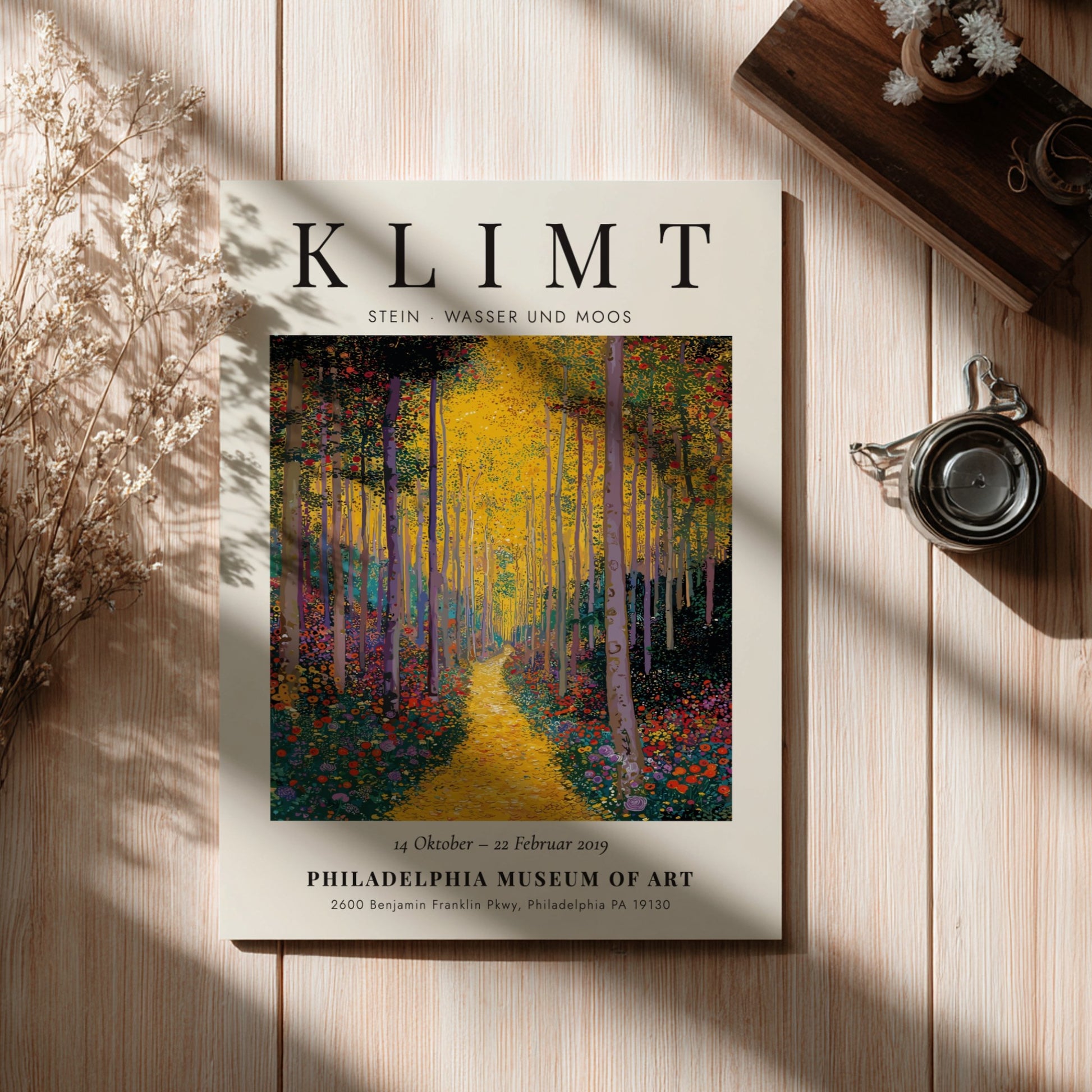 Stein - Wasser und Moos poster featuring vibrant colors and nature-inspired design, perfect wall art inspired