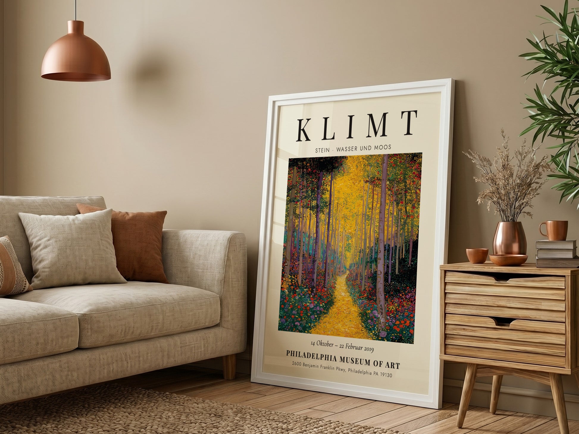 Stein - Wasser und Moos poster featuring vibrant colors and nature-inspired design, perfect wall art inspired