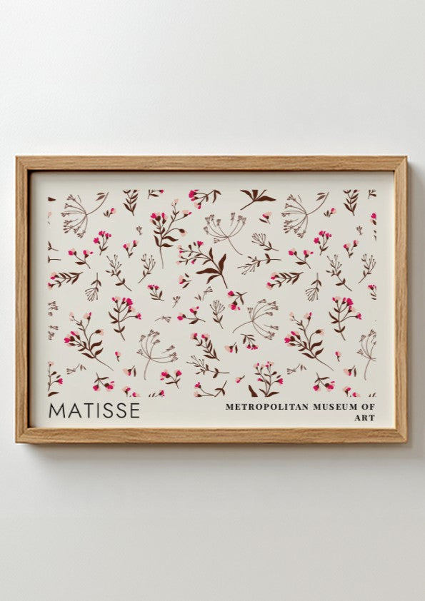 Still Life with Elephant & Fruit poster featuring floral patterns in soft colors by Matisse