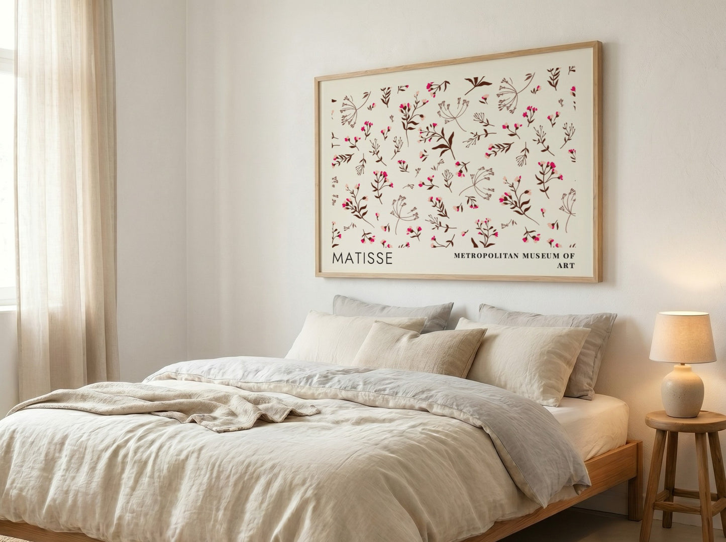Still Life with Elephant & Fruit poster featuring floral patterns in soft colors by Matisse