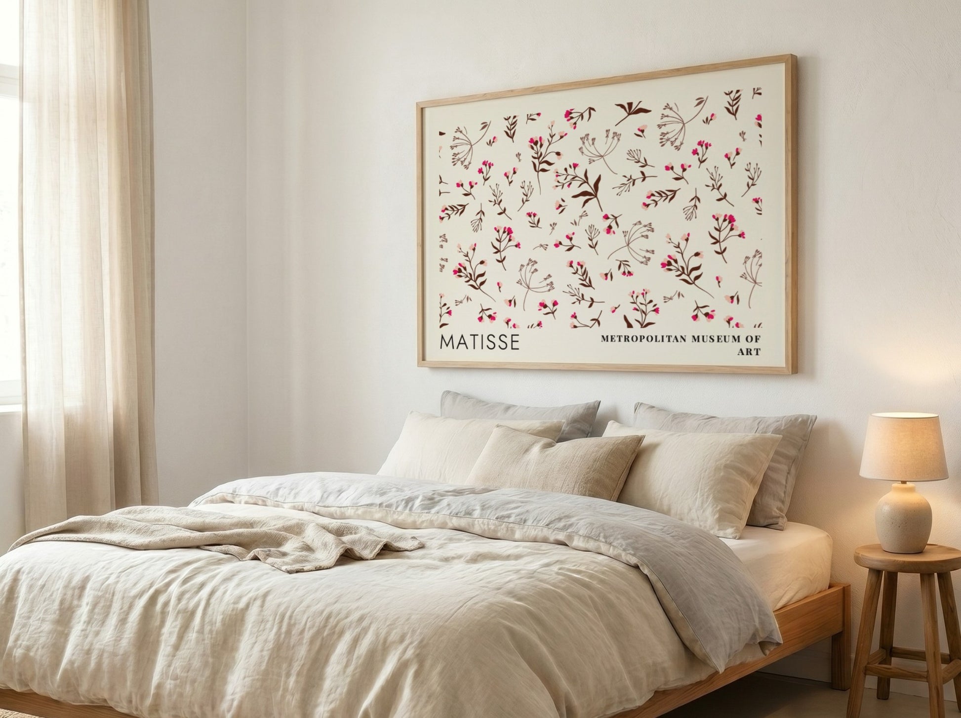Still Life with Elephant & Fruit poster featuring floral patterns in soft colors by Matisse