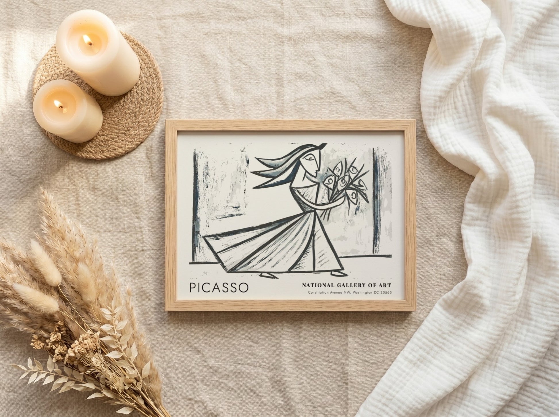 Still Life with Fruit poster featuring Pablo Picasso's vibrant style and colors, perfect for wall decor.