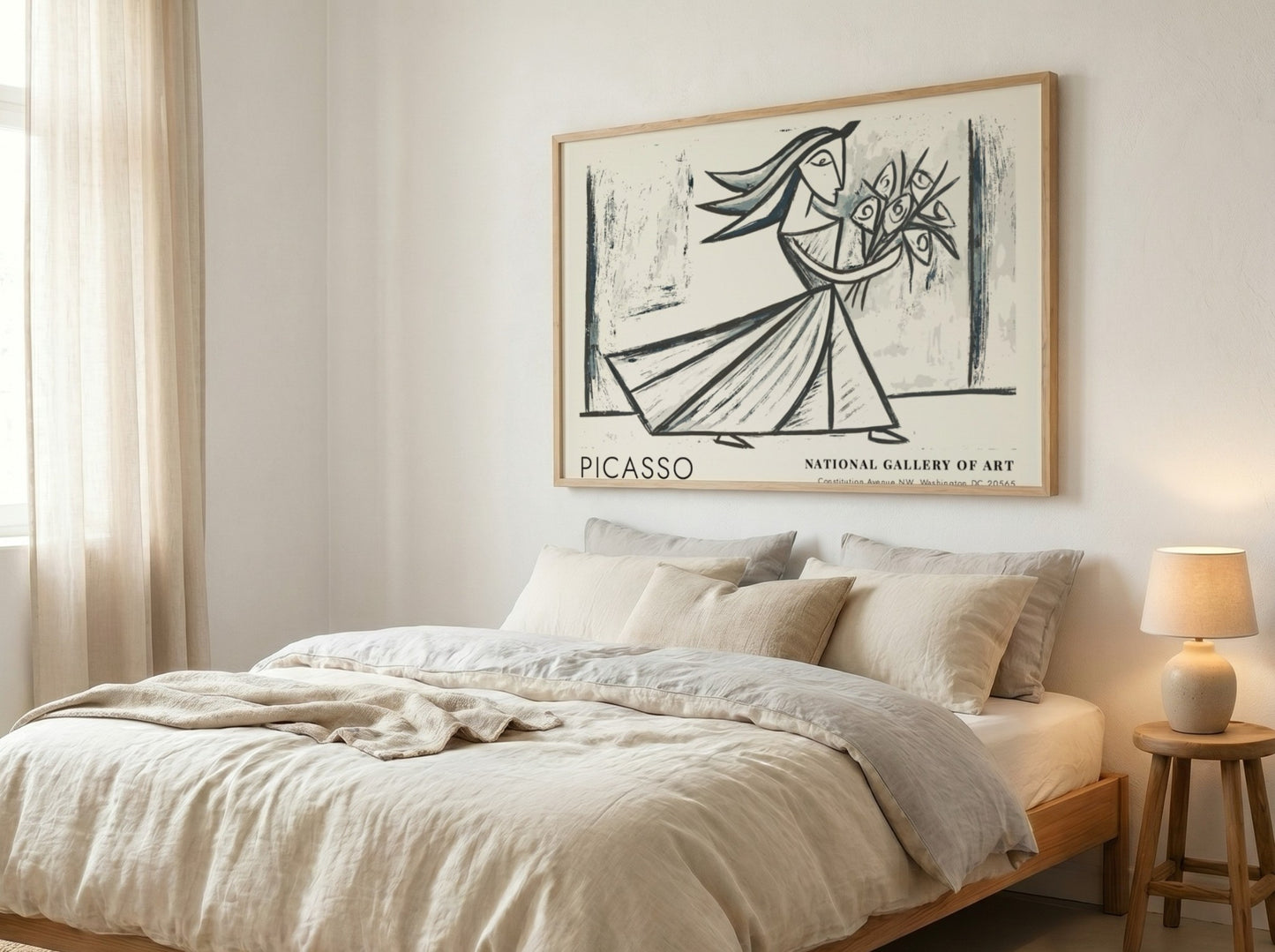 Pablo Picasso poster featuring Still Life with Fruit design in minimalist style with muted colors