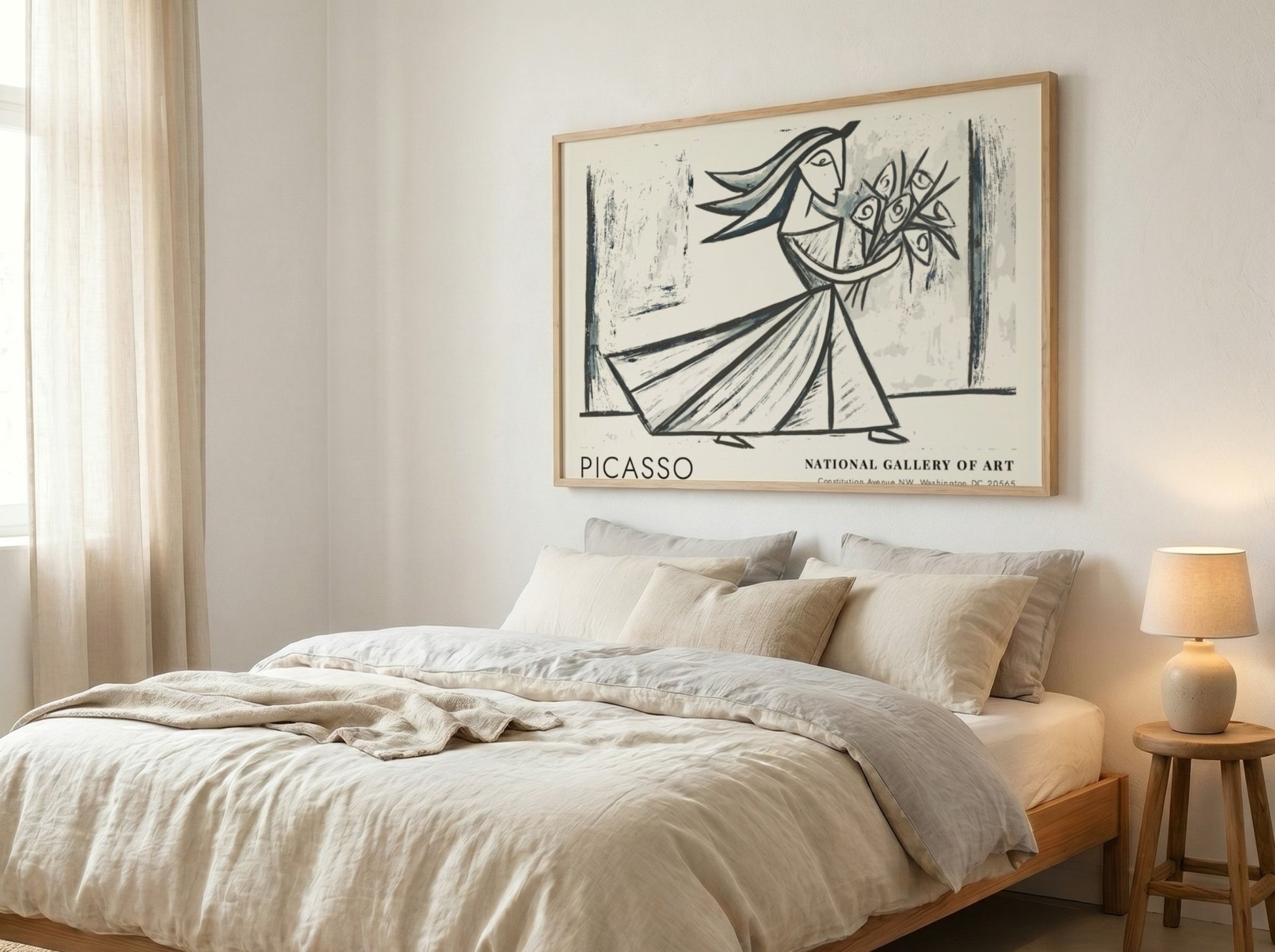 Pablo Picasso poster featuring Still Life with Fruit design in minimalist style with muted colors