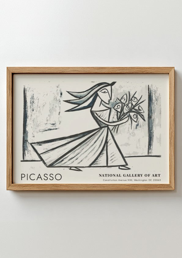 Still Life with Fruit poster featuring Pablo Picasso's vibrant style and colors, perfect for wall decor.