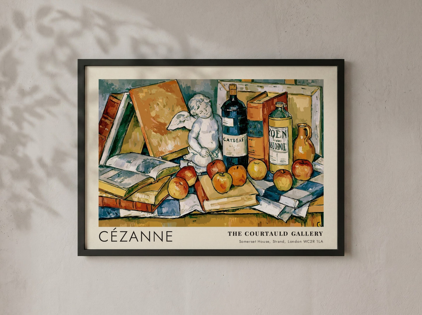 Wall art poster featuring Cézanne Still Life with Plaster Cupid with blue and yellow