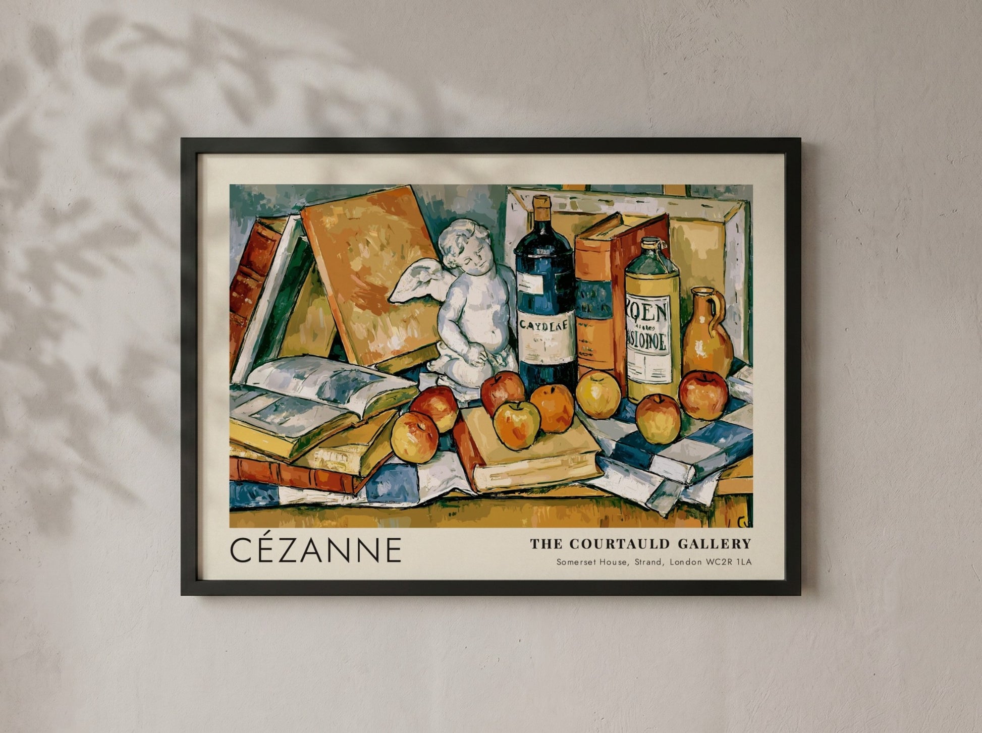 Wall art poster featuring Cézanne Still Life with Plaster Cupid with blue and yellow