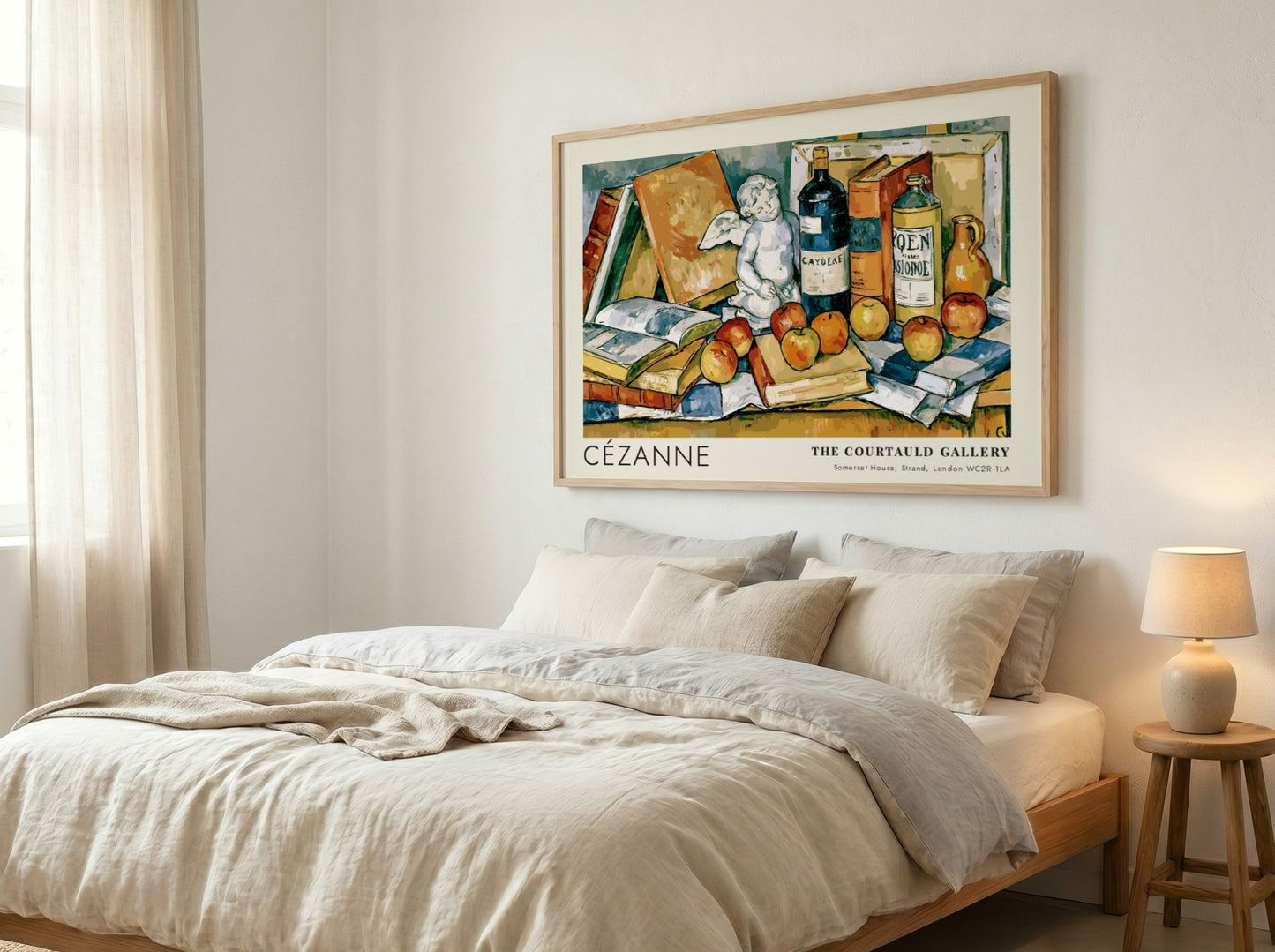 Wall art poster featuring Cézanne Still Life with Plaster Cupid with blue and yellow