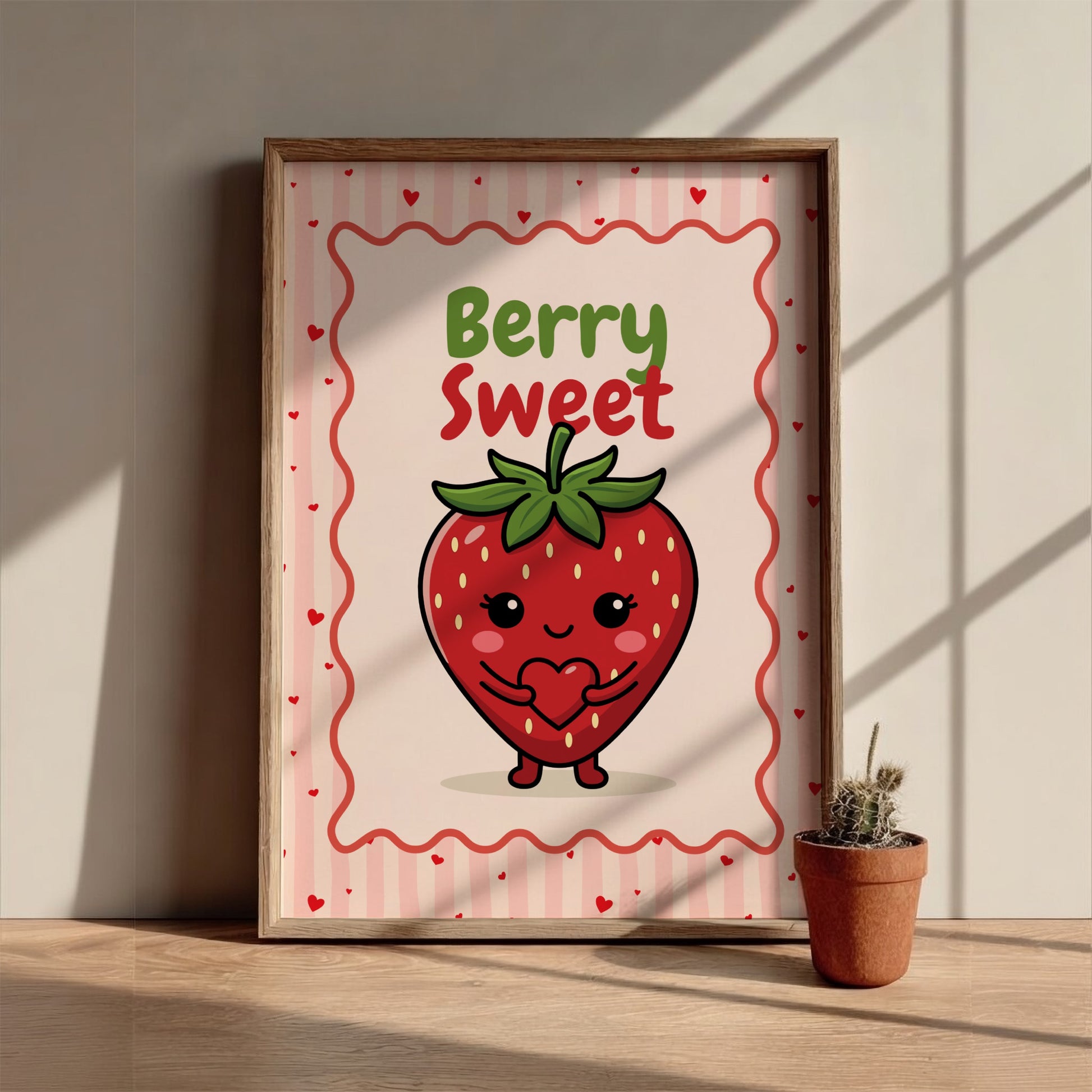 Strawberry - Love You Berry Much - Kitchen Wall Art