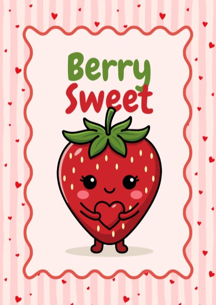 Strawberry - Love You Berry Much - Kitchen Wall Art