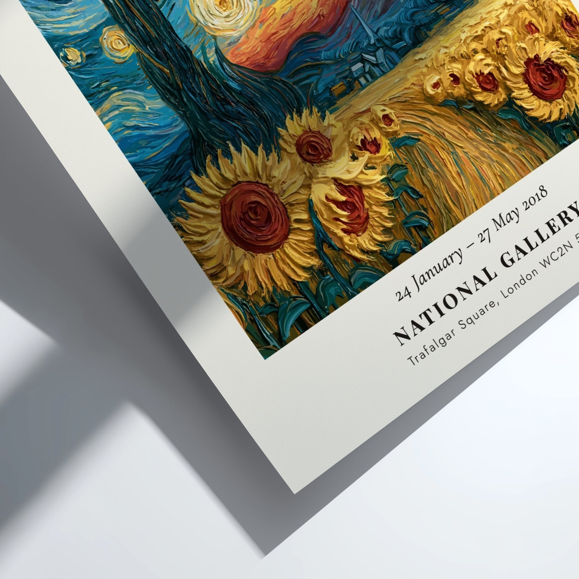 Sunflower field artwork inspired by Van Gogh featuring vibrant colors and impressionistic style