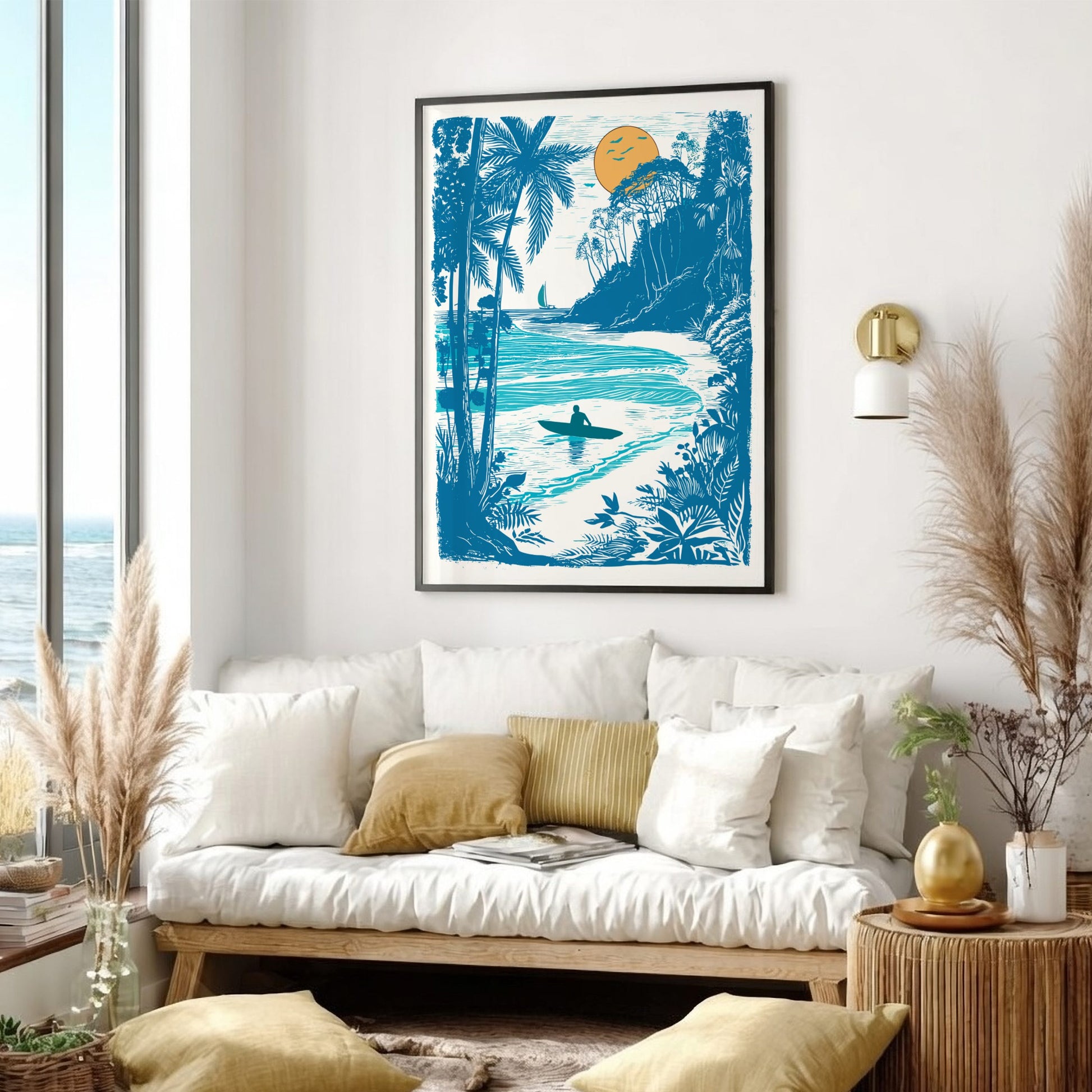 Surf Watch Poster - Ocean Wave & Surfing Lifestyle Wall Art Print