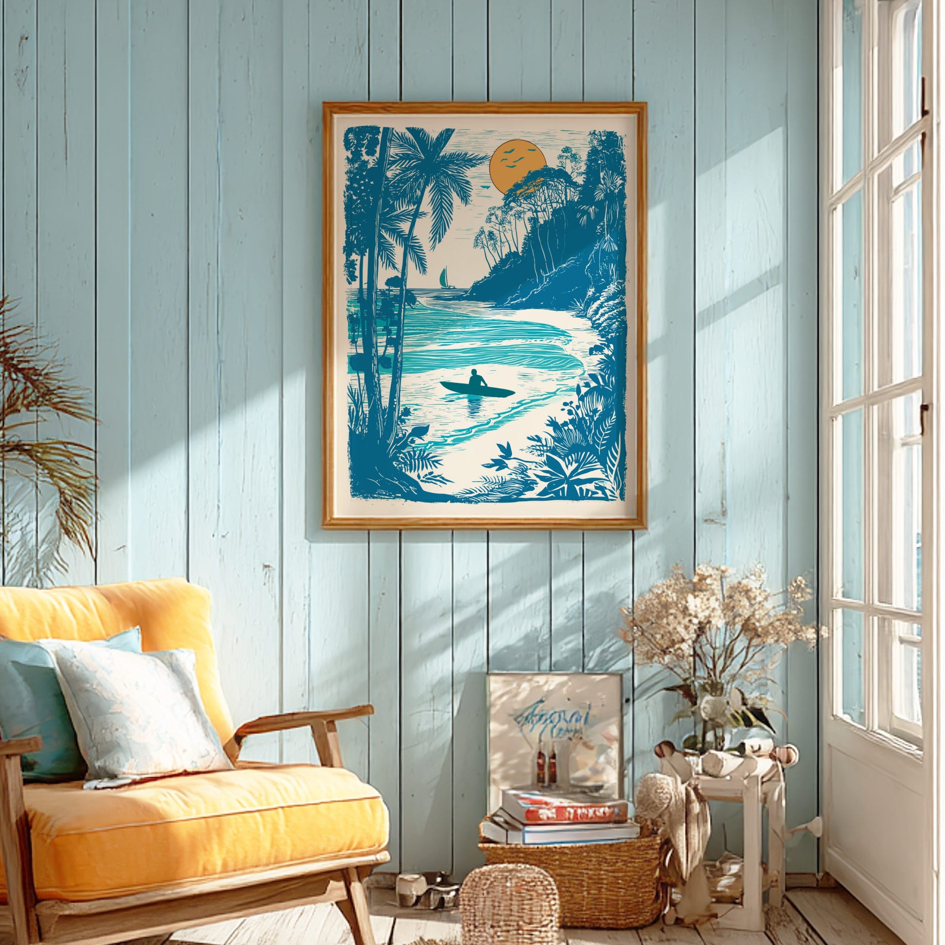 Surf Watch Poster - Ocean Wave & Surfing Lifestyle Wall Art Print