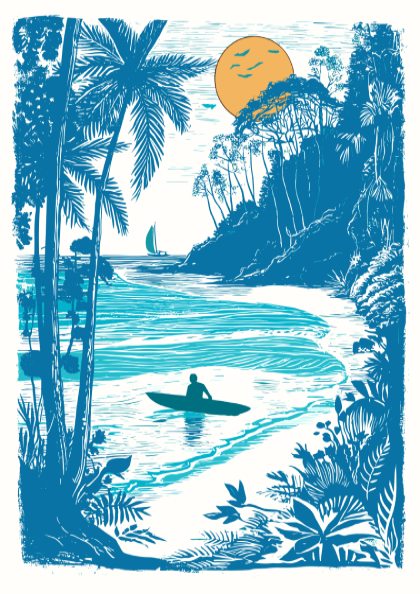 Surf Watch Poster - Ocean Wave & Surfing Lifestyle Wall Art Print