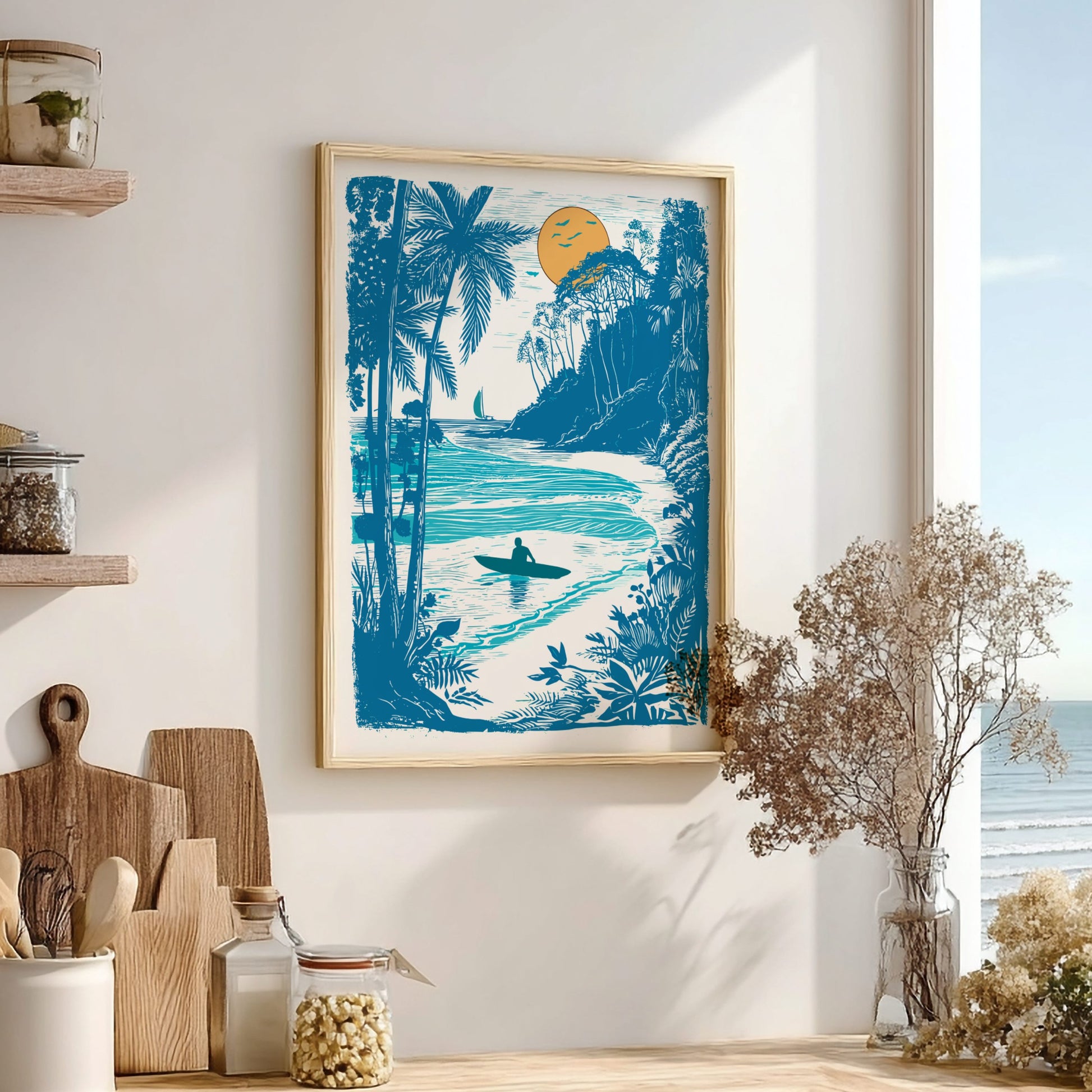 Surf Watch Poster - Ocean Wave & Surfing Lifestyle Wall Art Print