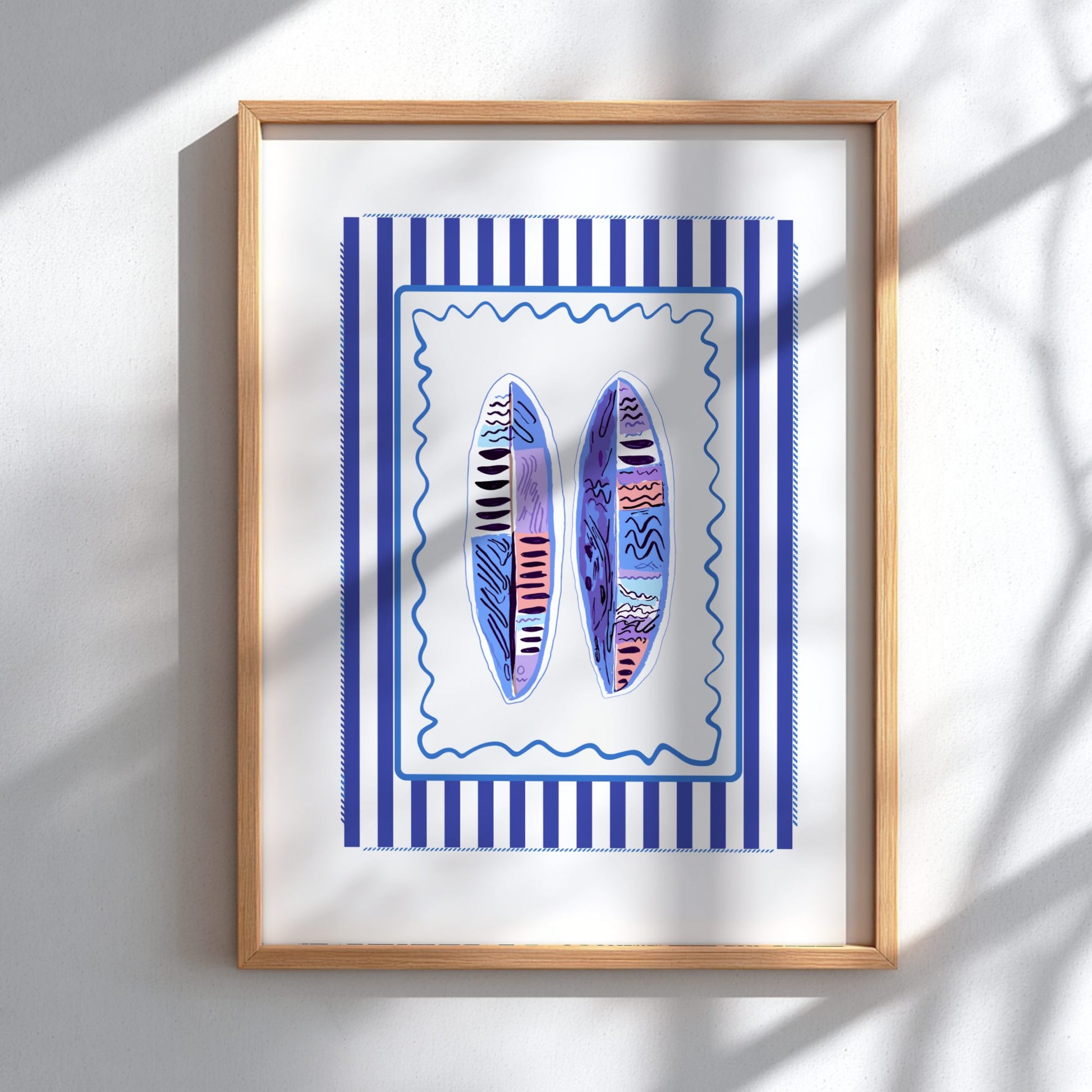 Surfing Boards Poster - Classic Wave Rider Wall Art Print