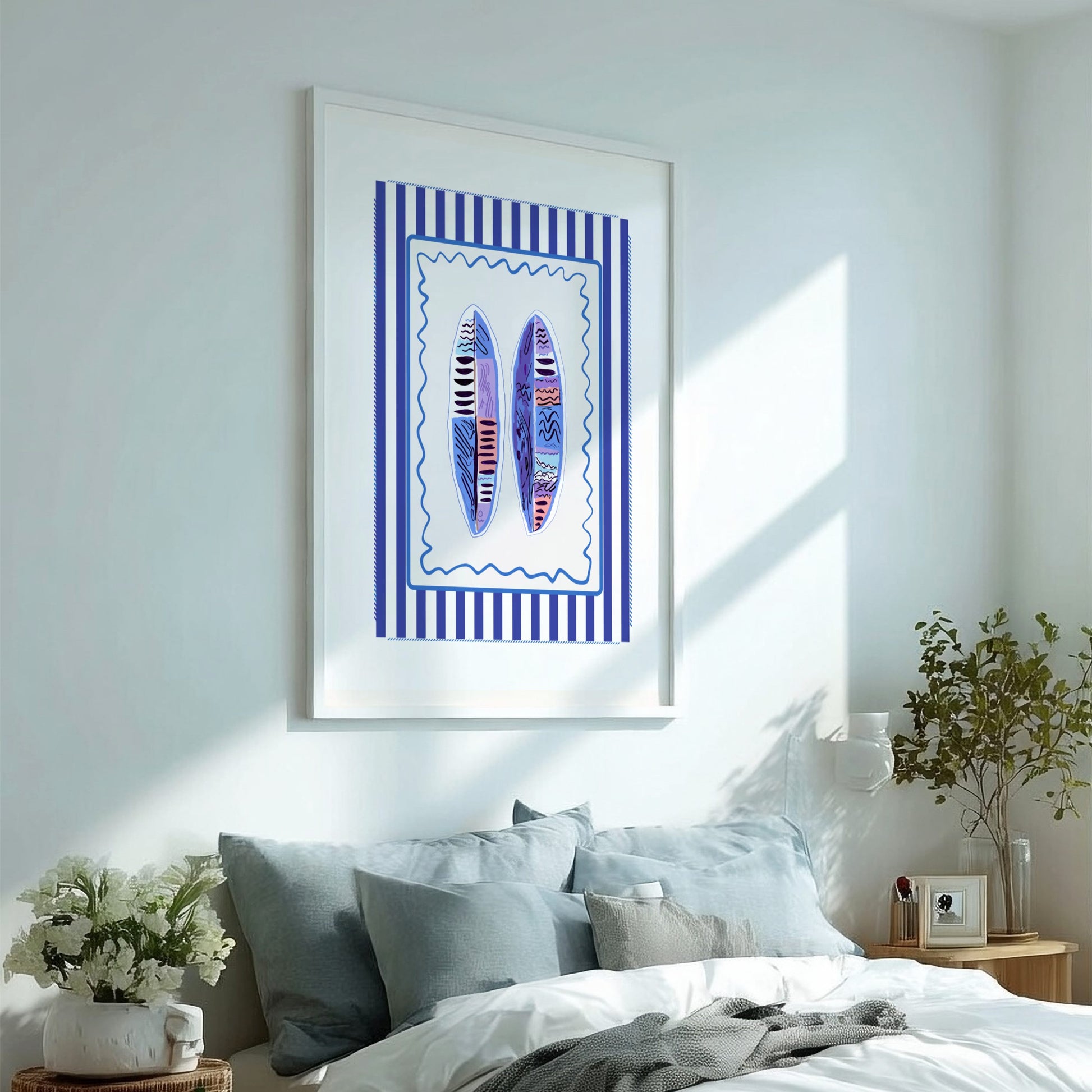 Surfing Boards Poster - Classic Wave Rider Wall Art Print