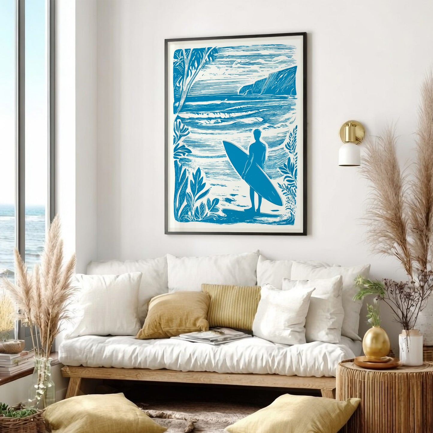 Surfing Paradise Poster - Tropical Wave & Beach Vibes Wall Art Print