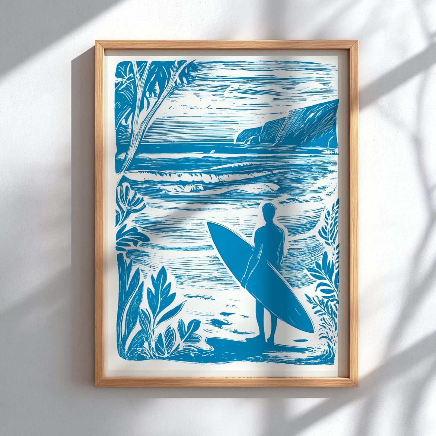 Surfing Paradise Poster - Tropical Wave & Beach Vibes Wall Art Print