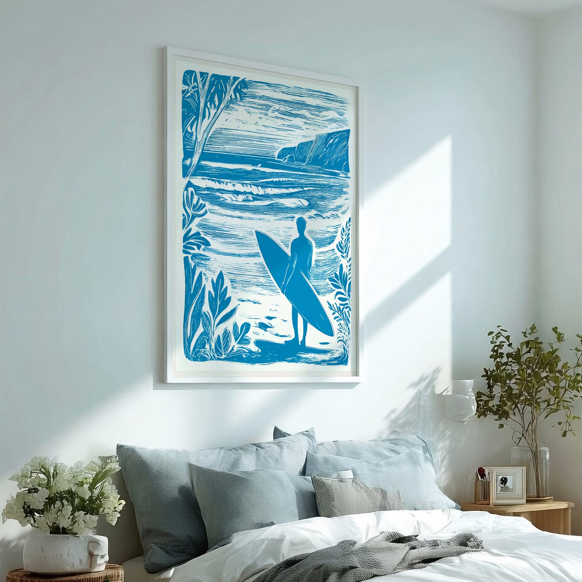 Surfing Paradise Poster - Tropical Wave & Beach Vibes Wall Art Print