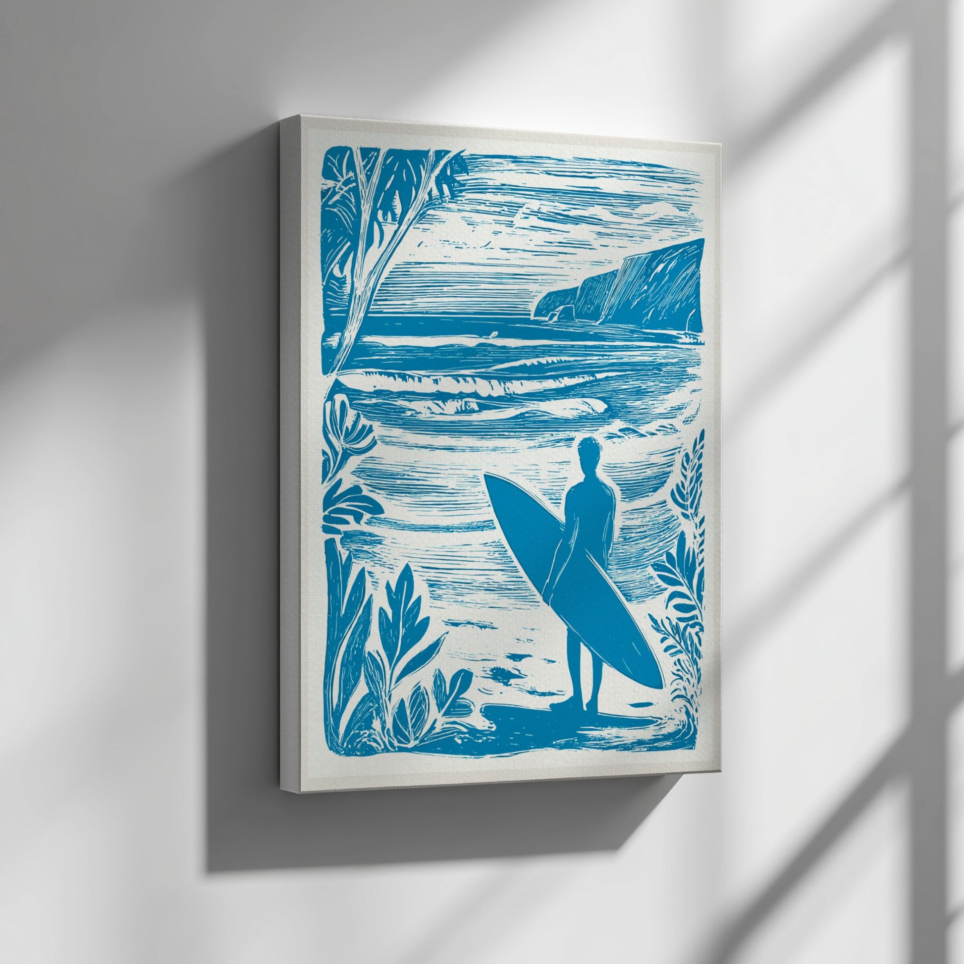 Surfing Paradise Poster - Tropical Wave & Beach Vibes Wall Art Print