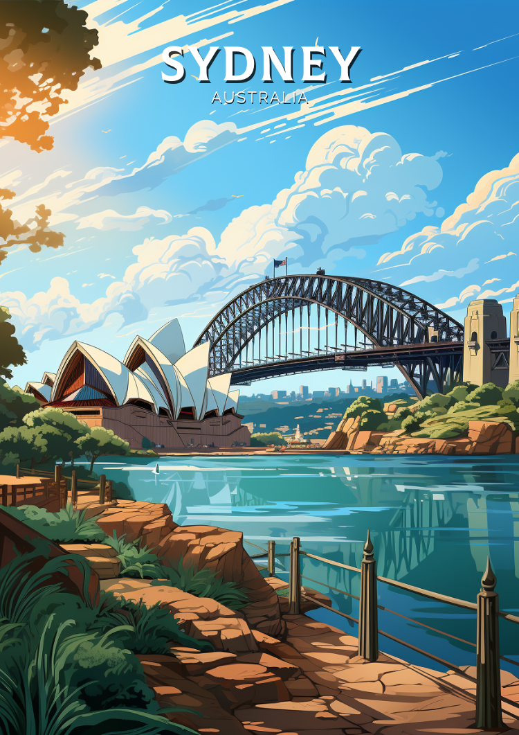 SYDNEY ART PRINT - WALLART AUSTRALIA