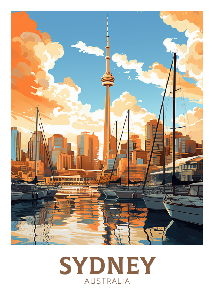 SYDNEY TRAVEL PRINT - AUSTRALIA ARTWORK