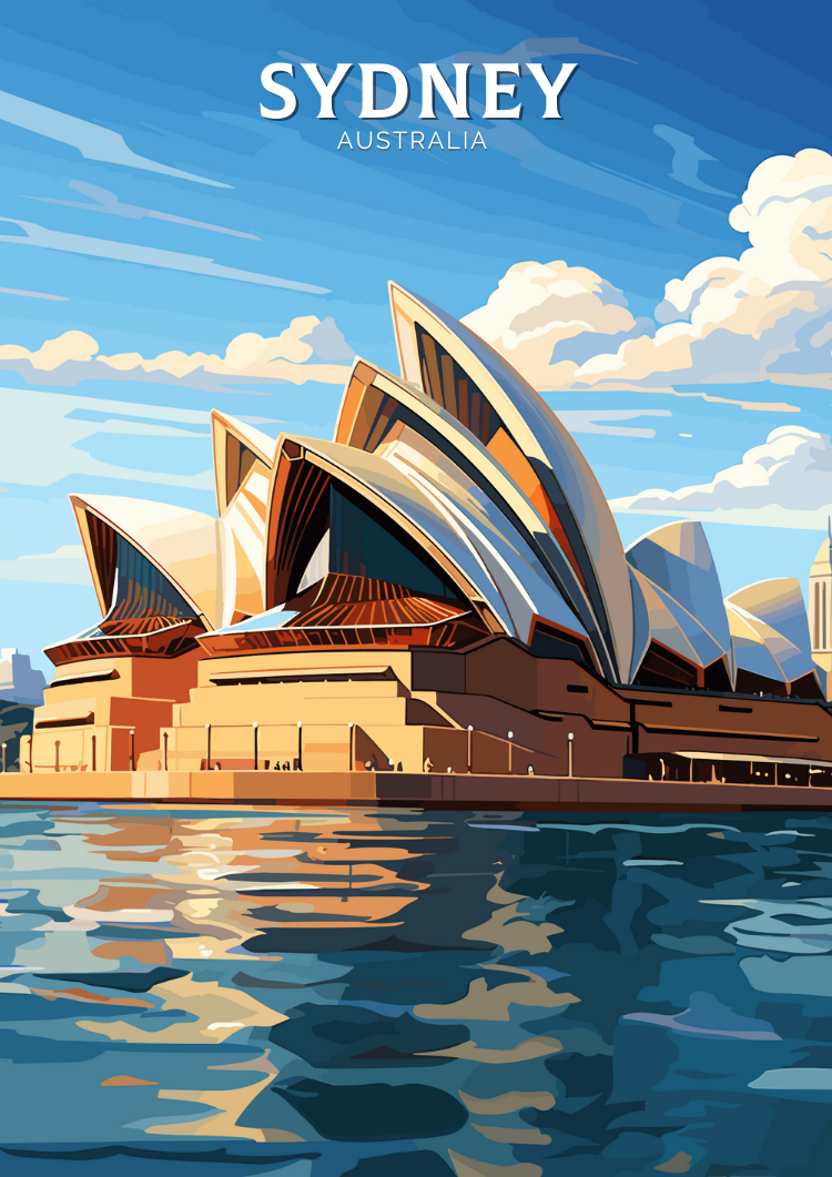 Australia SYDNEY TRAVEL POSTER - WALLART AUSTRALIA
