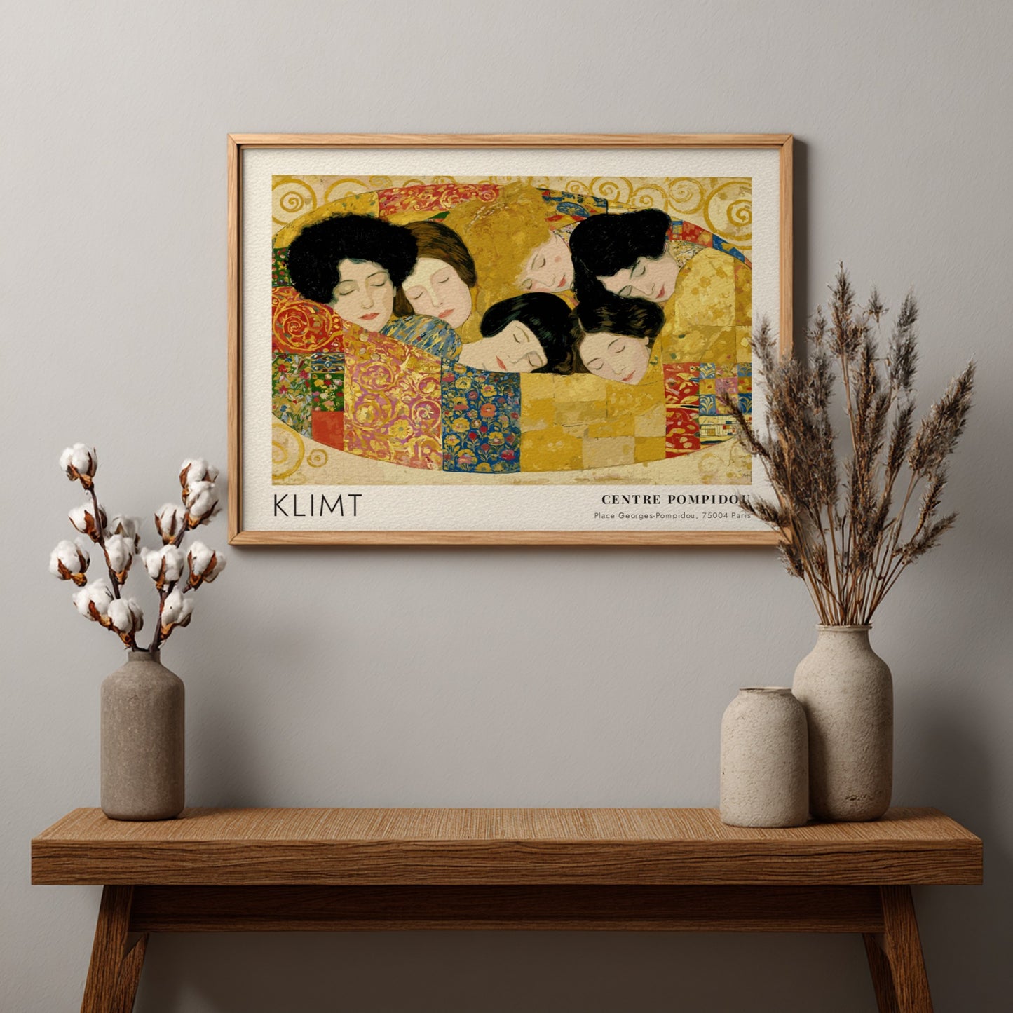 Klimt inspired wall art print featuring Symbol - Dunkel und Wachen with rich colors and intricate patterns