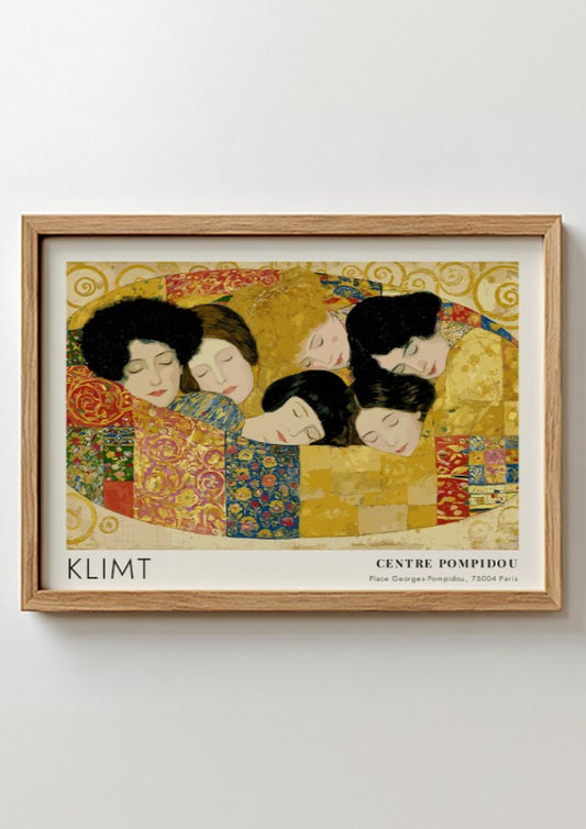 Klimt inspired wall art print featuring Symbol - Dunkel und Wachen with rich colors and intricate patterns