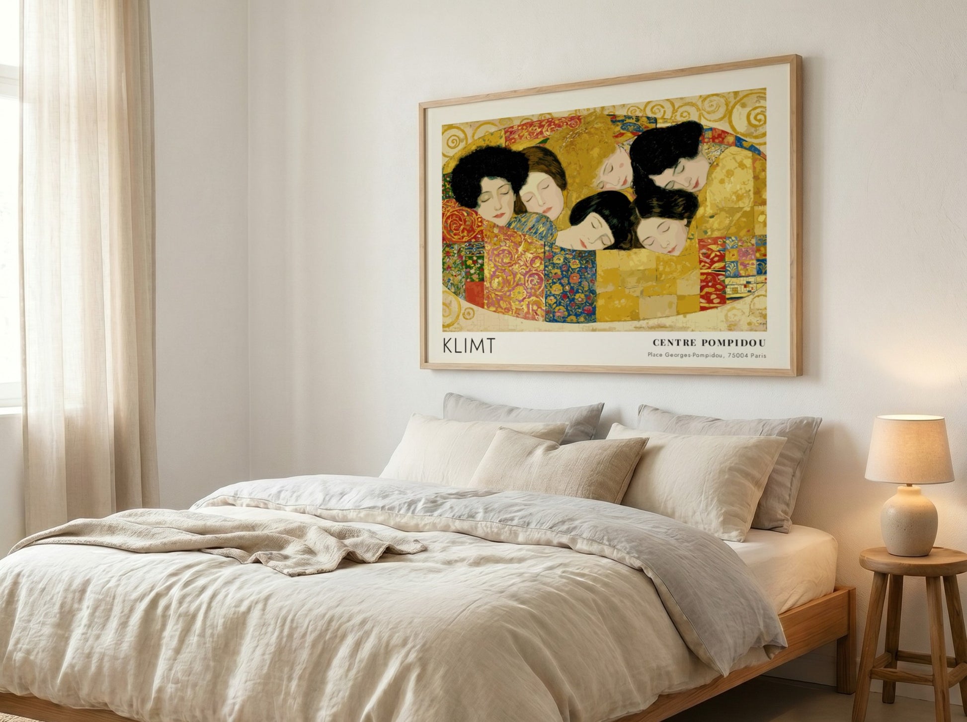Klimt inspired wall art print featuring Symbol - Dunkel und Wachen with rich colors and intricate patterns