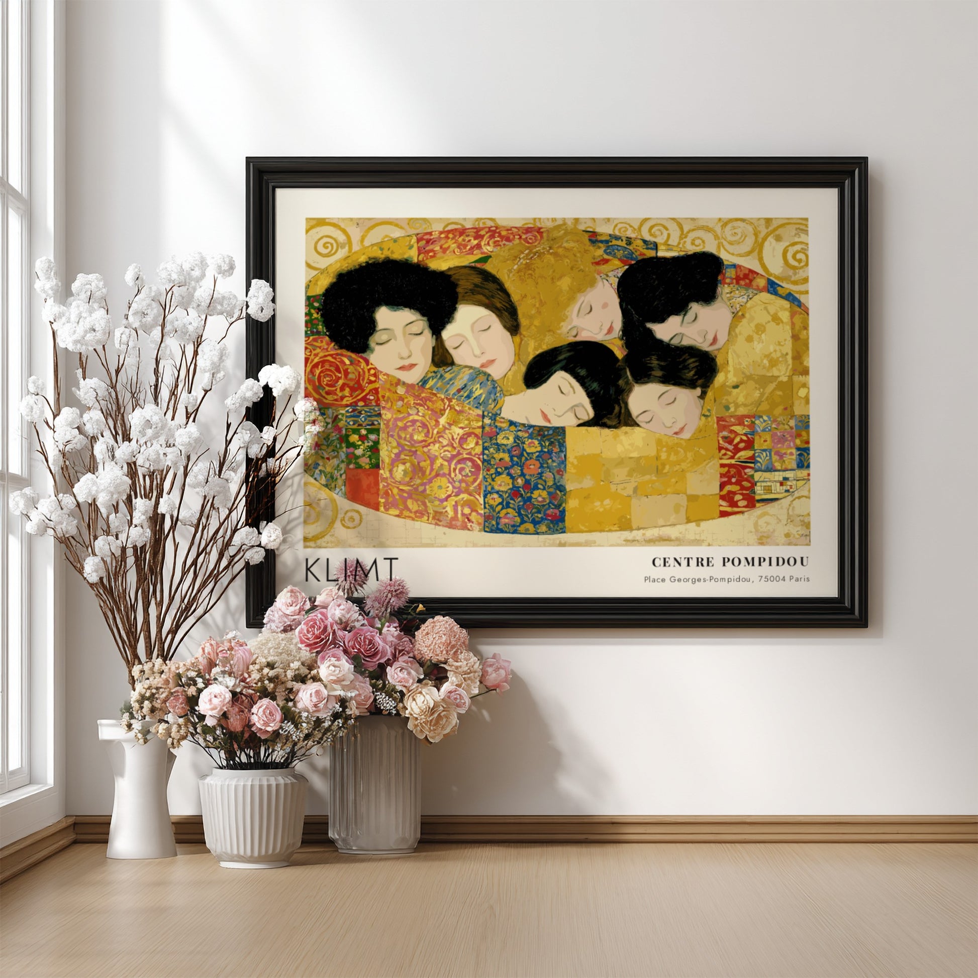 Klimt inspired wall art print featuring Symbol - Dunkel und Wachen with rich colors and intricate patterns