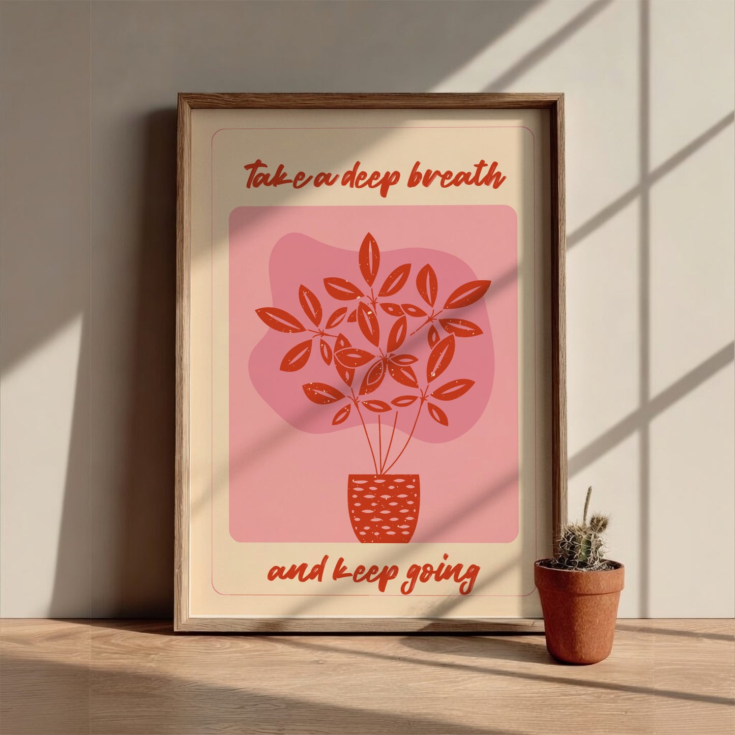 Take A Deep Breath: Modern Minimalist Zen Wall Art