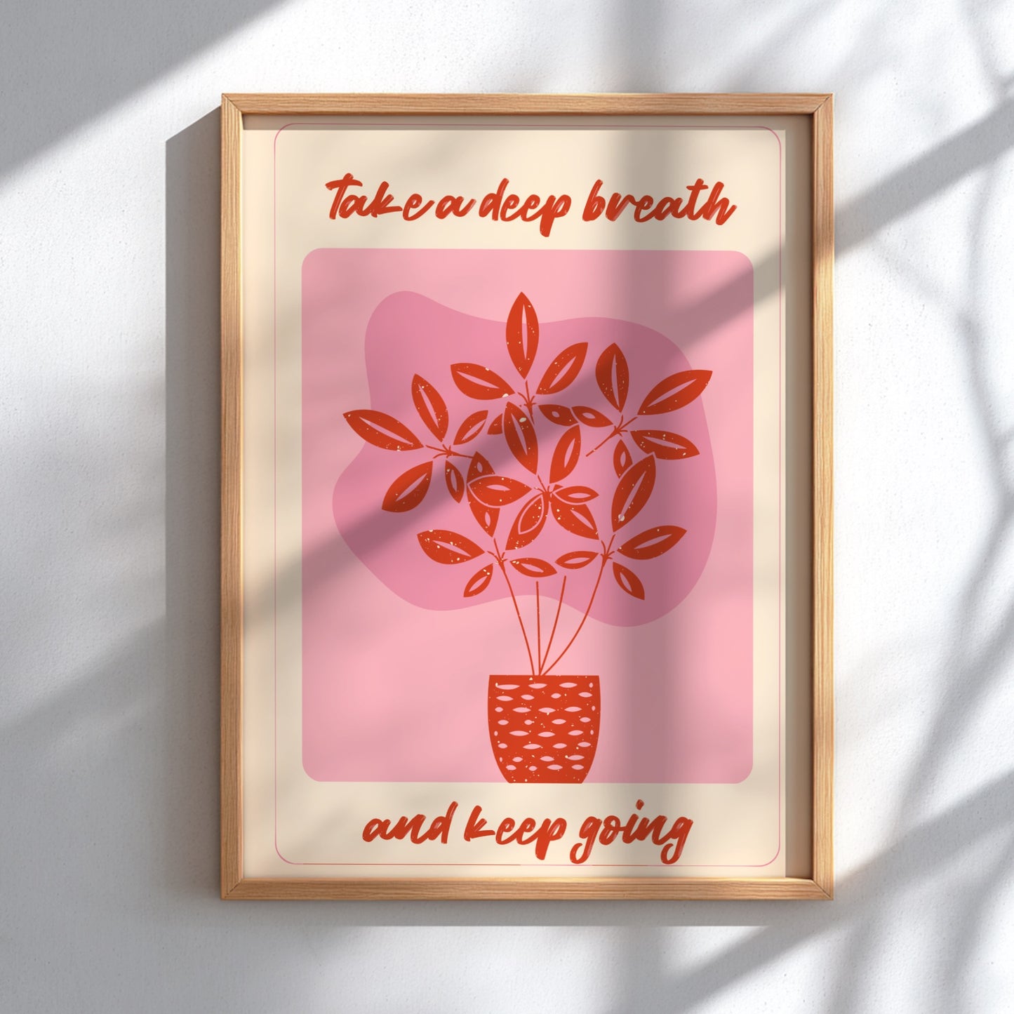 Take A Deep Breath: Modern Minimalist Zen Wall Art