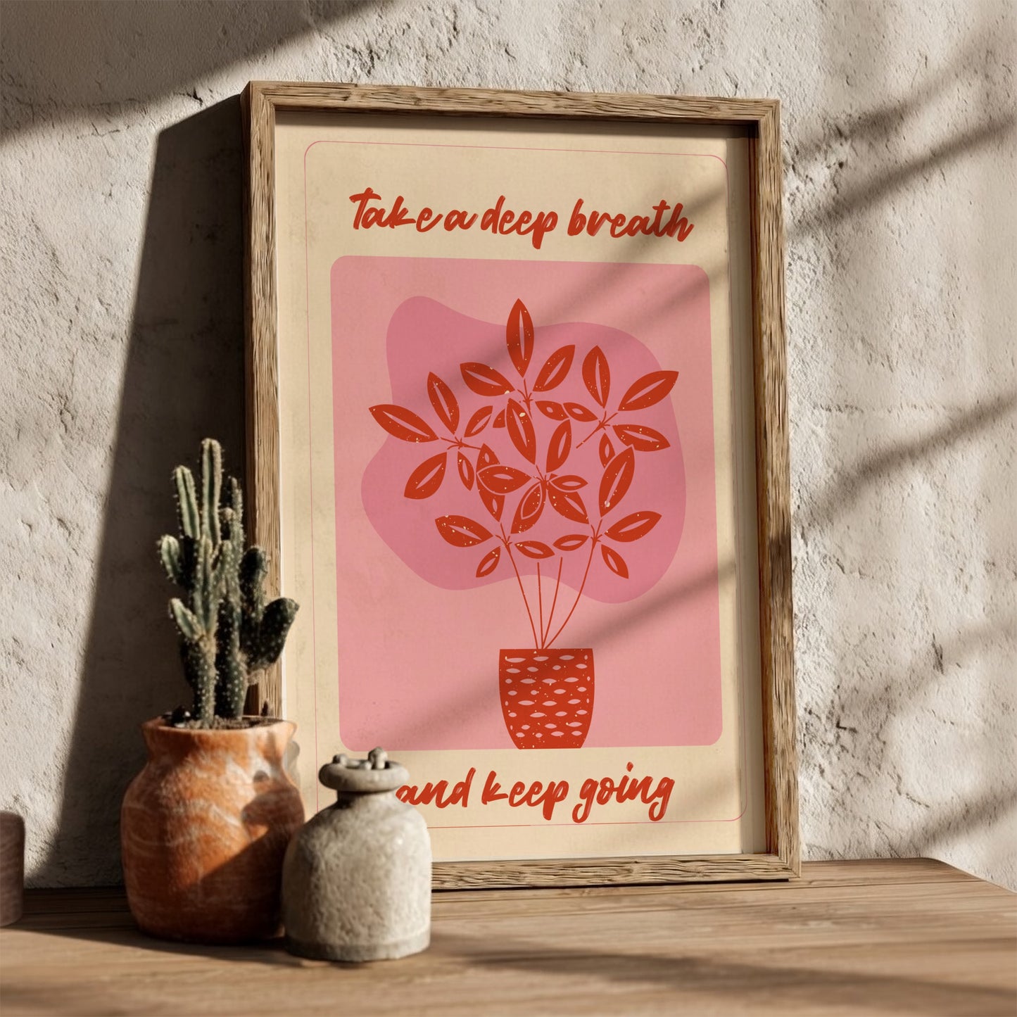 Take A Deep Breath: Modern Minimalist Zen Wall Art