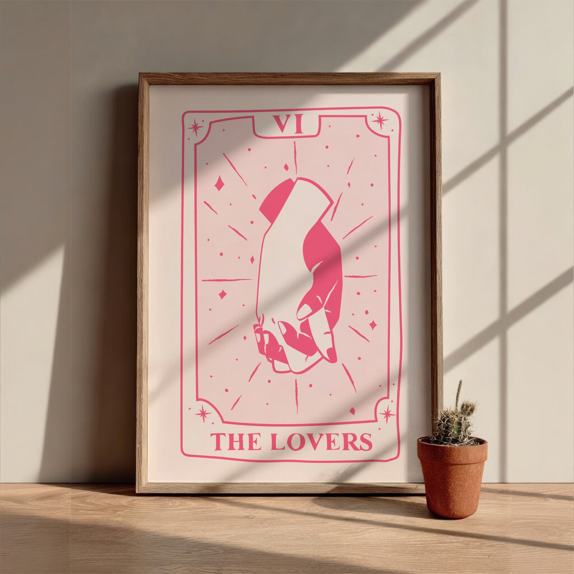 The Sacred Union Modern Art - Tarot Card VI The Lovers Print