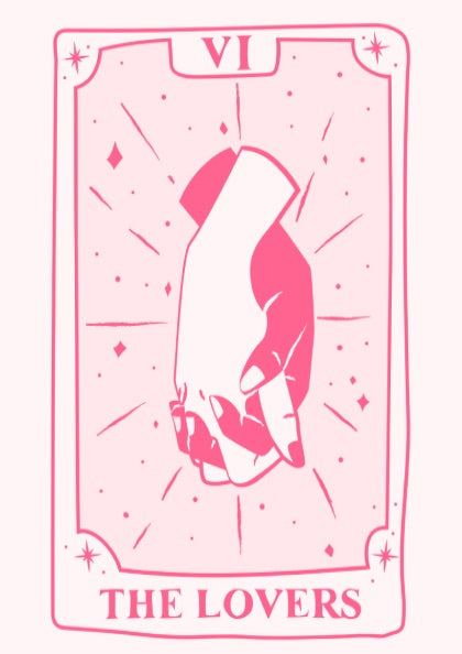 The Sacred Union Modern Art - Tarot Card VI The Lovers Print