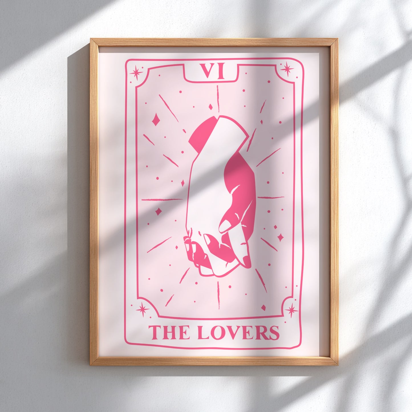 The Sacred Union Modern Art - Tarot Card VI The Lovers Print