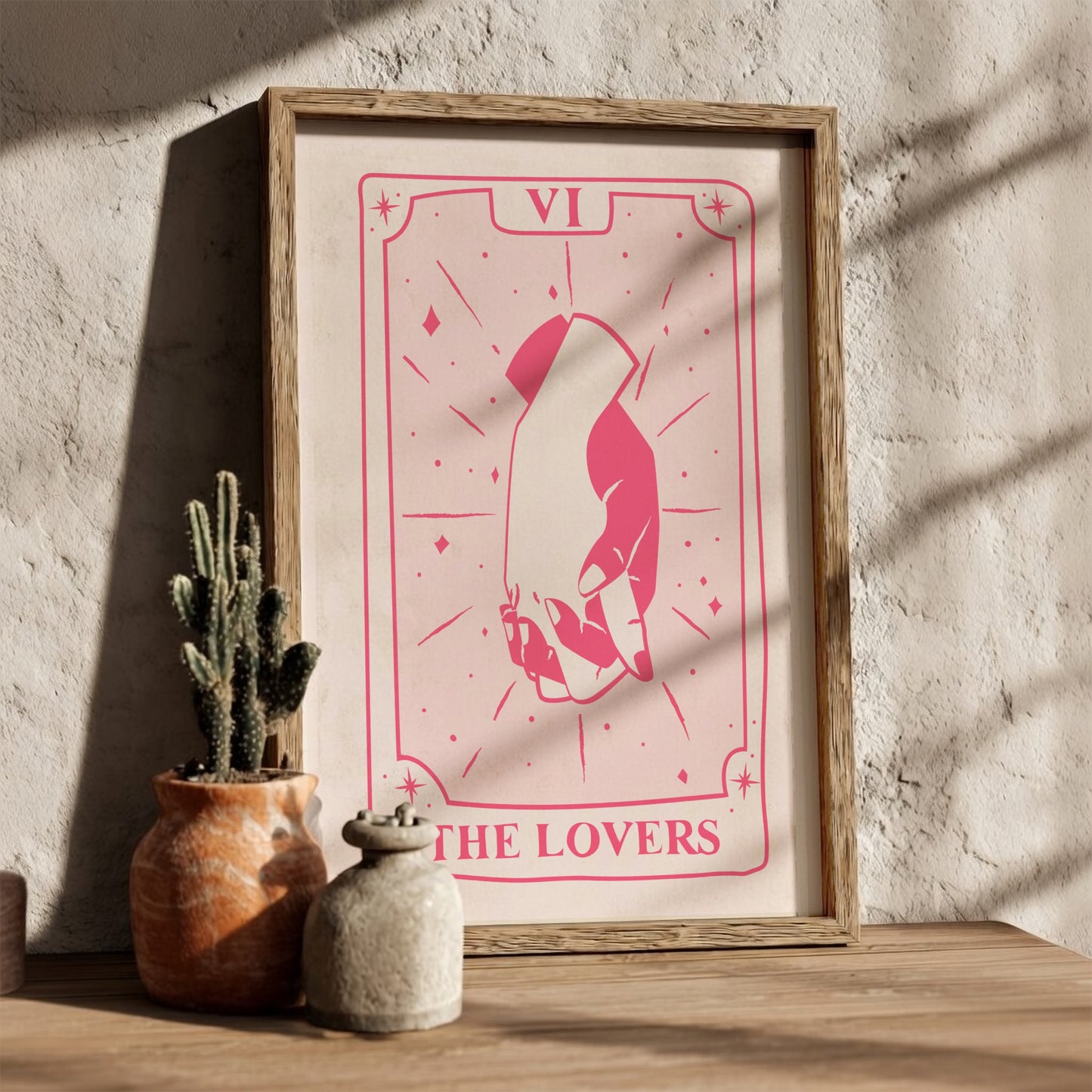 The Sacred Union Modern Art - Tarot Card VI The Lovers Print
