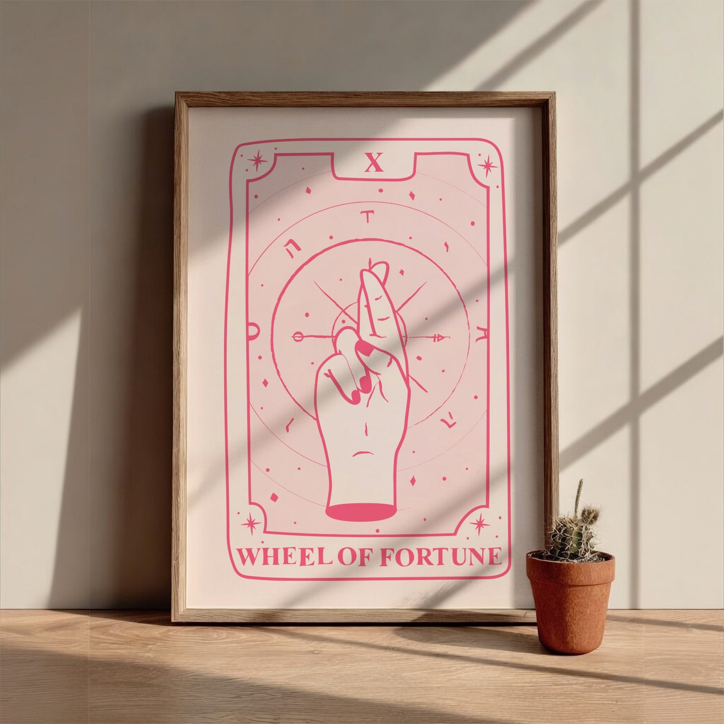 The Universal Cycle Modern Art - Tarot Card X Wheel of Fortune Print