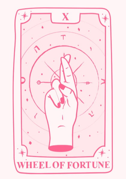 The Universal Cycle Modern Art - Tarot Card X Wheel of Fortune Print