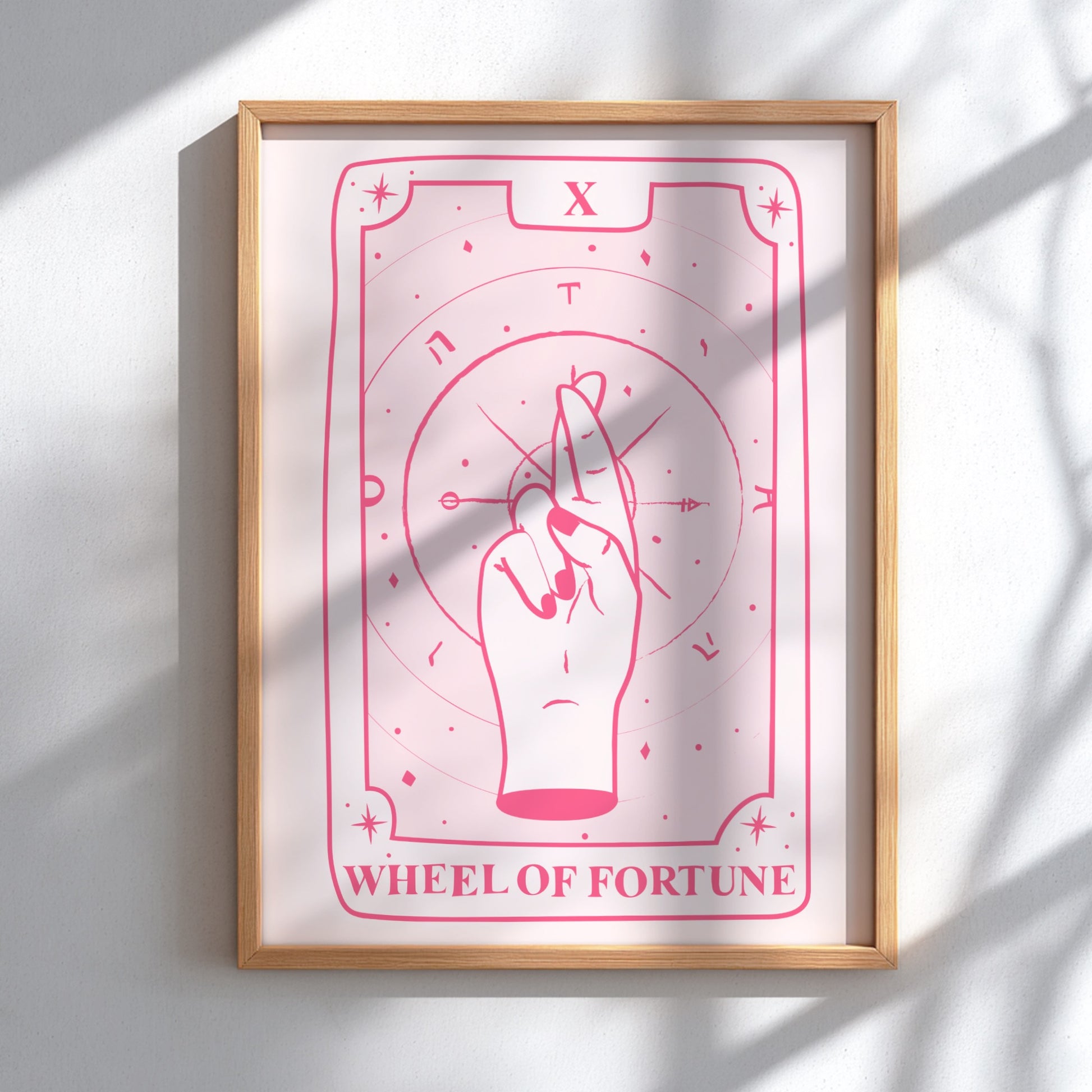 The Universal Cycle Modern Art - Tarot Card X Wheel of Fortune Print