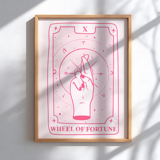 The Universal Cycle Modern Art - Tarot Card X Wheel of Fortune Print