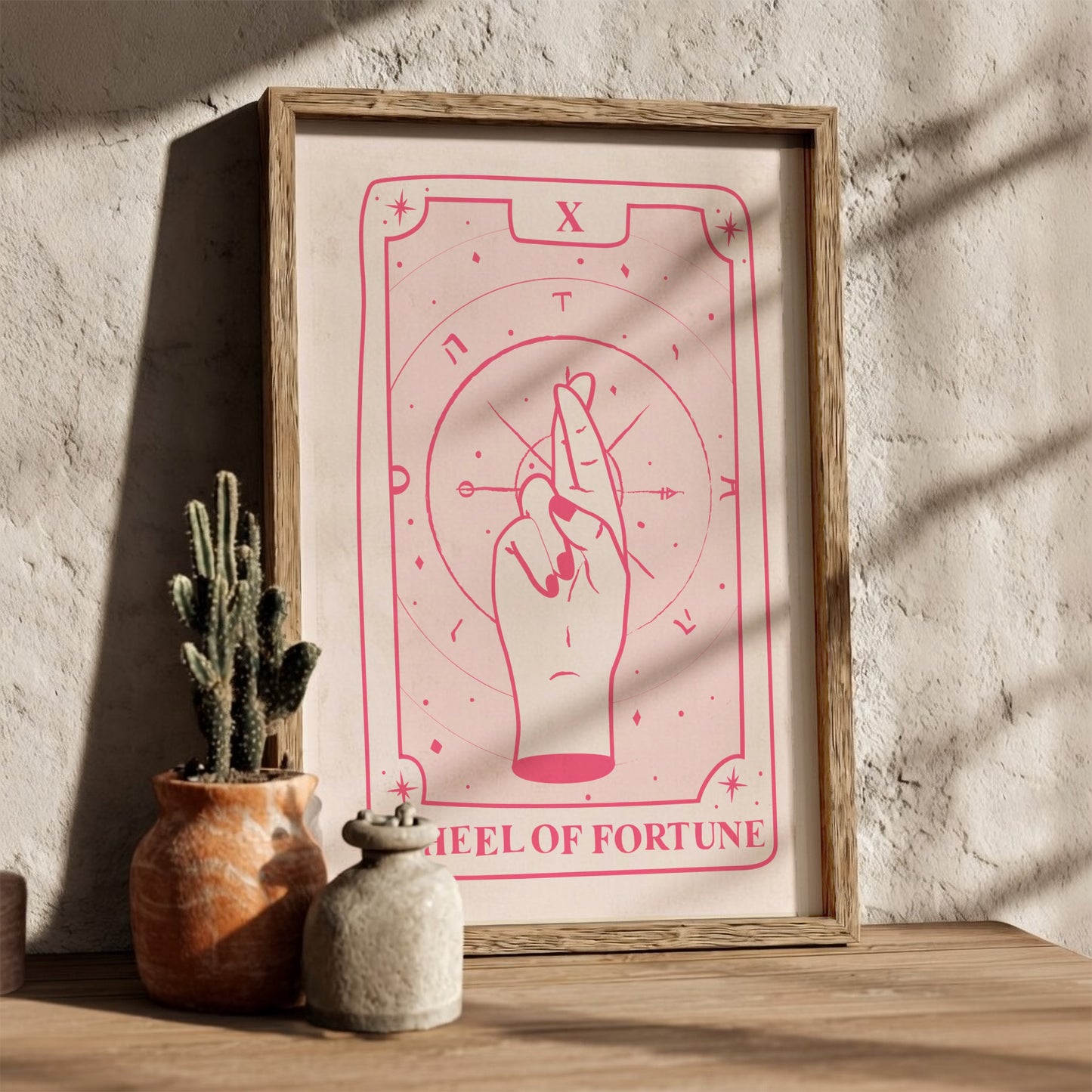 The Universal Cycle Modern Art - Tarot Card X Wheel of Fortune Print