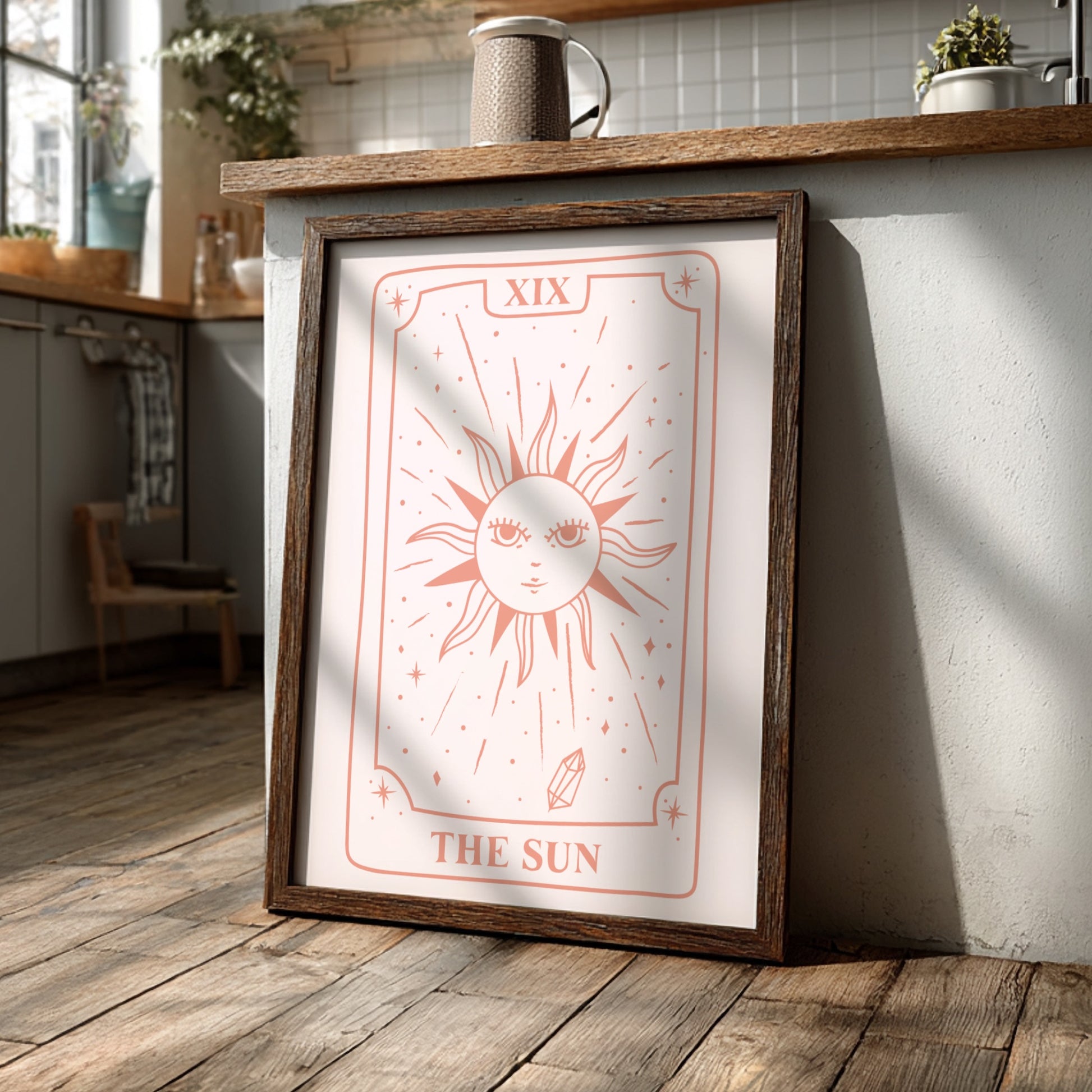 The Radiant Vitality Modern Art - Tarot Card XIX The Sun Print