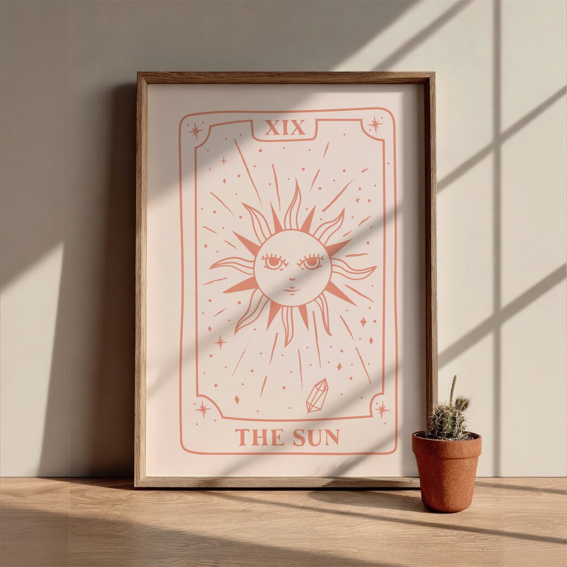The Radiant Vitality Modern Art - Tarot Card XIX The Sun Print